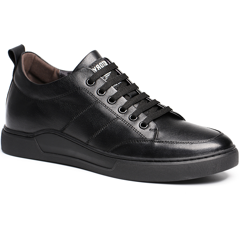 3 Inches Taller Black Canvas Cap-Toe Lace-up High-top Sneakers K8828102 Calden Mens Invisible Height Increasing Elevator Shoes