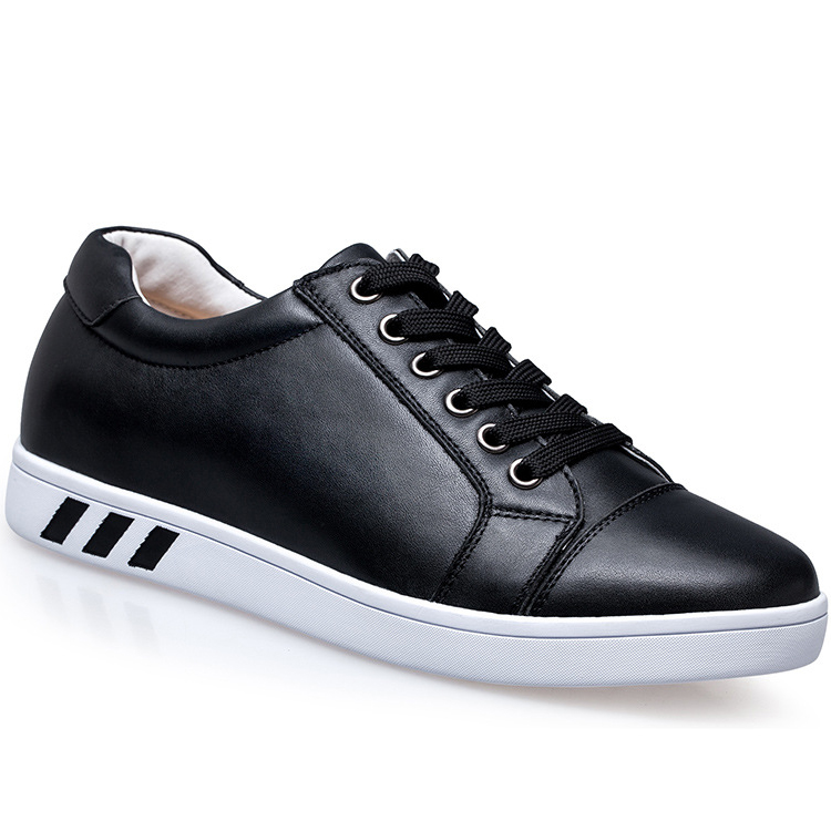 Mens Black Leather Elevator Sneakers – Shoes That Make You Taller