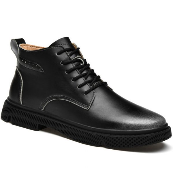 Mens Leather Ankle Boots To Make You Taller Shoes That Make You Taller