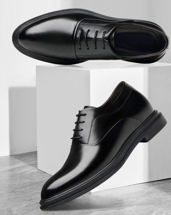 Black Wholecut Dress Shoes That Make You Taller – Shoes That Make You ...