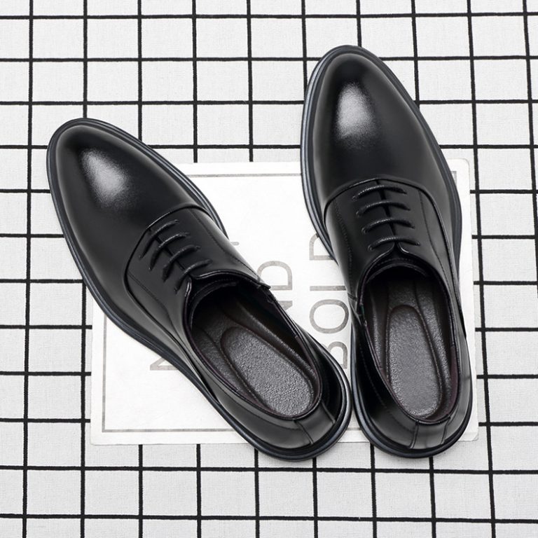 Black Wholecut Dress Shoes That Make You Taller – Shoes That Make You ...