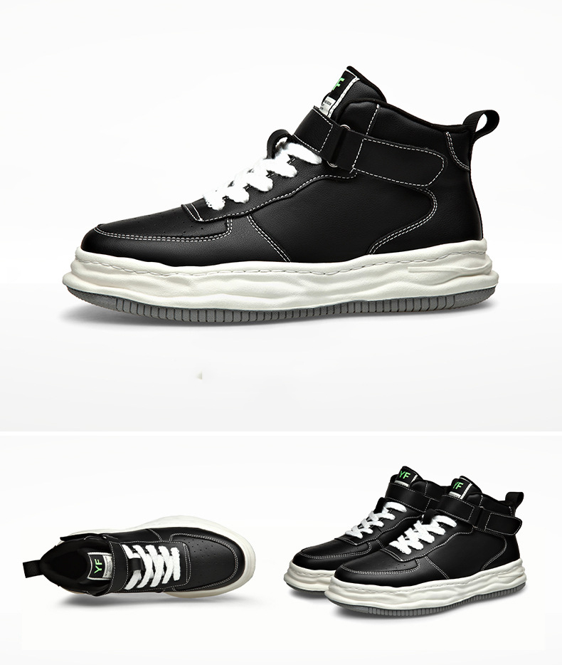 High Tops Trainers With Velcro Strap Elevator Shoes – Shoes That