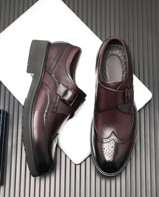 Wingtip Monk Strap Elevator Formal Shoes – Shoes That Make You Taller