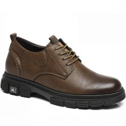 Casual Leather Work Shoes Elevator Shoes
