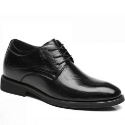 Black Derby Height Increasing Dress Shoes