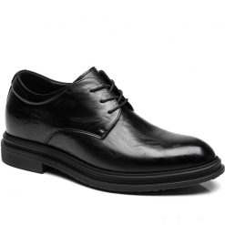 Mens Black Pointed Toe Dress Shoes Elevator Shoes