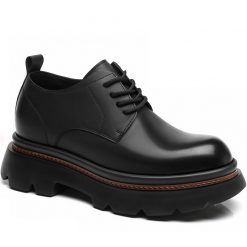 Mens Thick Sole Dress Shoes Height Increasing Shoes 4 Inches