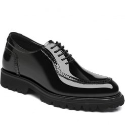 Shiny Leather Oxford Shoes Height Increasing Dress Shoes