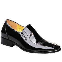 Men's Slip On Leather Loafer Dress Shoes That add Height