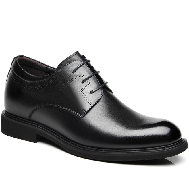 Black Business Dress Shoes Invisible Height Increase Insoles (1)