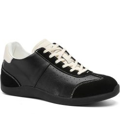 Black German Training Shoes That Add Height