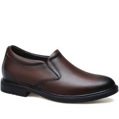 Leather Slip-on Formal Dress Shoes Add Height For Guys