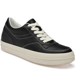Mens Classic Leather Sneakers Height Boosting Shoes