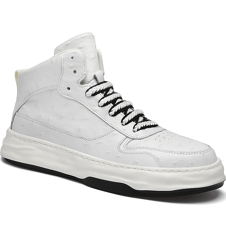 Men's Ostrich Embossed High Top Sneakers That Add Height (2)