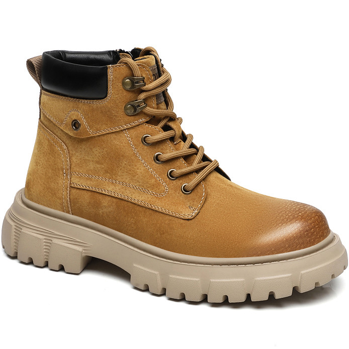 Brown Doc Martens Boots 2 Inch Hidden Height Shoes (1)