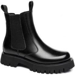 Black Chelsea Boots 3 Inch Hidden Height Shoes