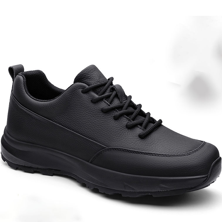 Mens Leather Outdoor Hiking Shoes Height Enhancing Shoes (1)