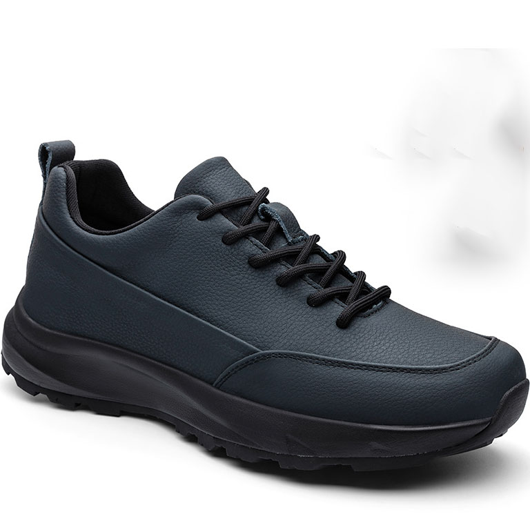 Mens Leather Outdoor Hiking Shoes Height Enhancing Shoes (2)