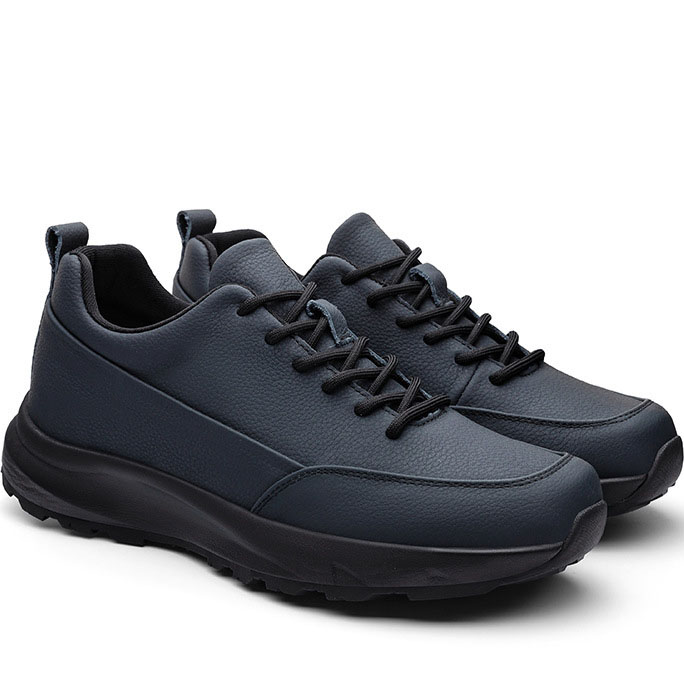 Mens Leather Outdoor Hiking Shoes Height Enhancing Shoes (3)