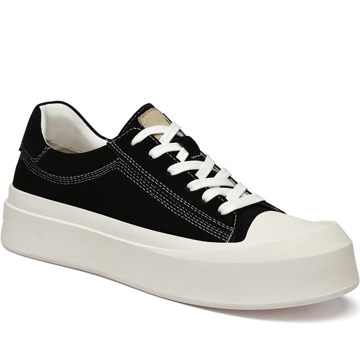 Men's Low Top Canvas Sneakers Height Lifting Shoes (1)