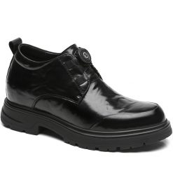 Mens Black Elevator Formal Shoes with Boa System