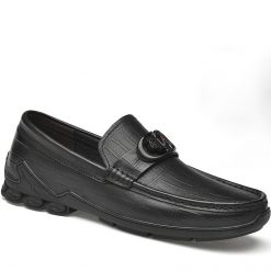Mens Driving Elevator Loafers with Buckles