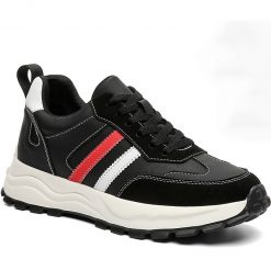 Mens Chunky Height Increasing Sneakers With Two Stripes