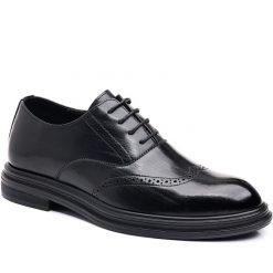 Mens Leather Wingtip Oxford Shoes that Add Height