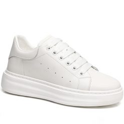 Men’s All White Hidden Elevator Shoes