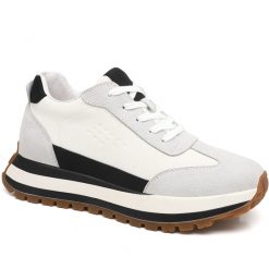 Men’s Height Increase Retro Suede Colorblock Sneakers