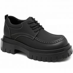 Men’s Wide Toe Chunky Sole Work Shoes That Add Height